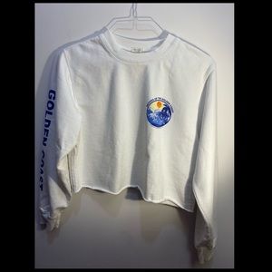 Brandy Melville / John Galt golden coast cropped sweatshirt